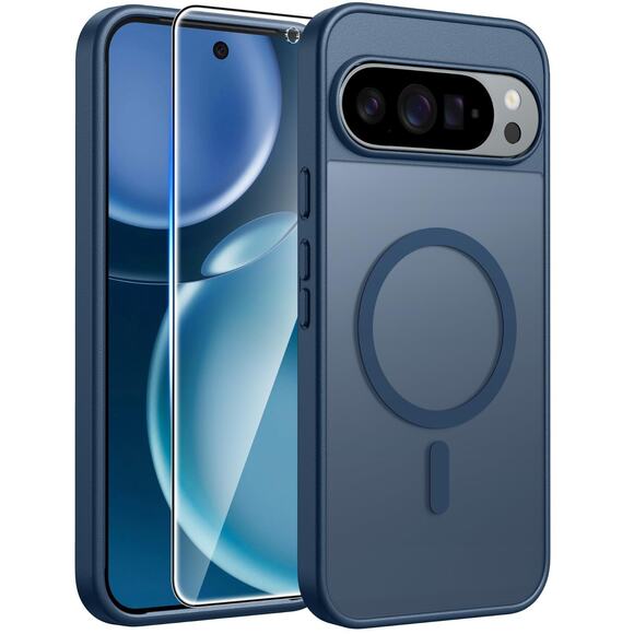 For Google Pixel 10, 9 Pro XL Case Mag Matte Shockproof Cover. Blue. Frosted - Picture 5 of 16